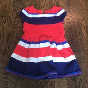 Blue red and white dress